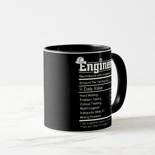 Engineer Definition Mannen Engineering Funny Mok (Voorkant rechts)