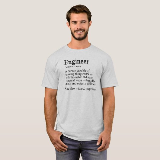 Engineer Definition T-shirt (Voorkant volledig)