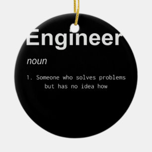 Engineer Definition voor Global Engineering Day Keramisch Ornament