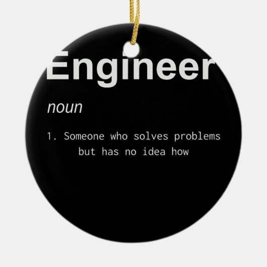 Engineer Definition voor Global Engineering Day Keramisch Ornament (Voorkant)