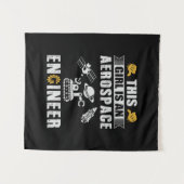 Engineer dit meisje is een ruimtevaartingenieur wandkleed (Voorkant (horizontaal))