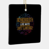 Engineer Engineering als Wiskunde Keramisch Ornament (Rechts)