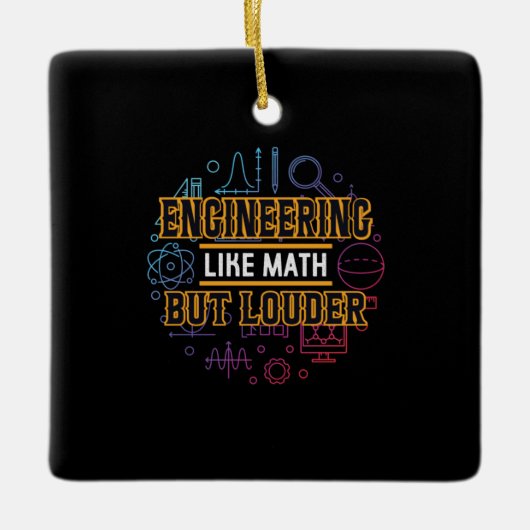 Engineer Engineering als Wiskunde Keramisch Ornament (Voorkant)