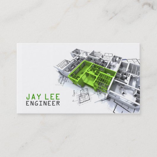 Engineer, Engineering, Architect, Builder Visitekaartje (Voorkant)