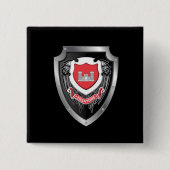 Engineer Essayons Vierkante Button 5,1 Cm (Voorkant)