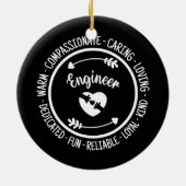 Engineer Funny Appreciings Quotes Keramisch Ornament (Achterkant)