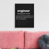 Engineer Funny Dictionary Definition Canvas Afdruk (Insitu (Woonkamer))