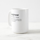 Engineer Funny Dictionary Definition Koffiemok (Voorkant links)