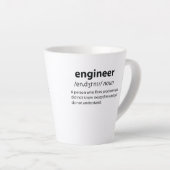 Engineer Funny Dictionary Definition Latte Mok (Rechterhoek)