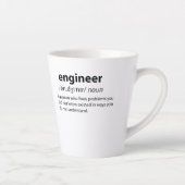 Engineer Funny Dictionary Definition Latte Mok (Rechts)