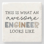 Engineer Funny Geweldige Engineer | Techniek Stenen Onderzetter (Voorkant)