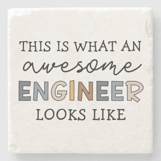 Engineer Funny Geweldige Engineer | Techniek Stenen Onderzetter (Voorkant)