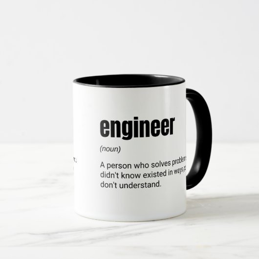 Engineer Funny Work Definitie Mok (Voorkant rechts)