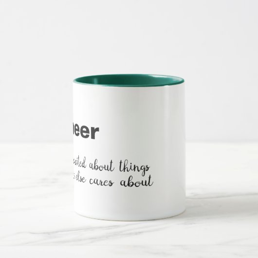 Engineer Get Excited Joke humor Pun Funny Design Mok (Midden)