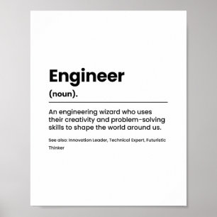 Engineer job Definition Poster