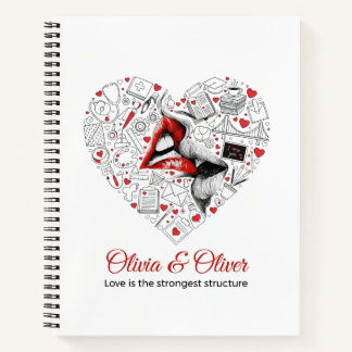 Engineer Love Strongest Structure Valentine Notitieboek