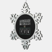 Engineer Materials Engineering is klaar Tin Sneeuwvlok Ornament (Rechts)