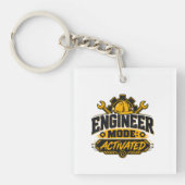 Engineer Modus Geactiveerd | Technische Humor Sleutelhanger (voorkant)