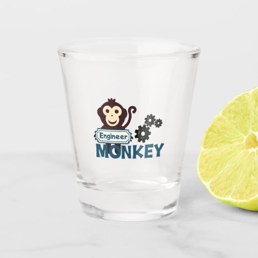 Engineer Monkey Shot Glas (Voorkant)