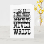 Engineer nooit verkeerd Funny Engineering Afstuder Kaart (Gele Bloem)