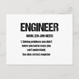 ENGINEER NOUN Funny Engineering Quottes Afstuderen Briefkaart