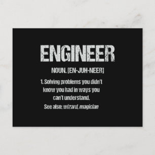 ENGINEER NOUN Funny Engineering Quottes Afstuderen Briefkaart