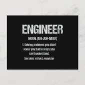 ENGINEER NOUN Funny Engineering Quottes Afstuderen Briefkaart (Voorkant)
