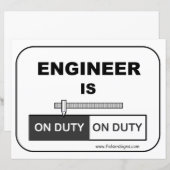 Engineer On Duty - Poster (Voorkant / Achterkant)