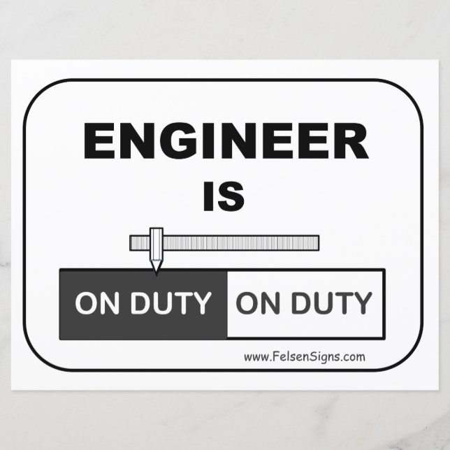 Engineer On Duty - Poster (Voorkant)