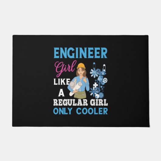 Engineer Proud Engineer Girl Deurmat (Voorkant)