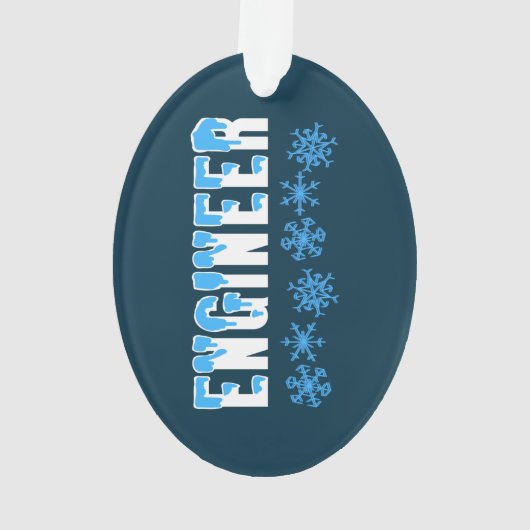 Engineer Snowflake Ornament (achterkant)