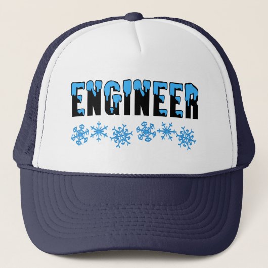 Engineer Snowflake Trucker Pet (Voorkant)