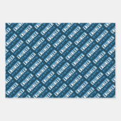 Engineer Snowman en Snowflakes Inpakpapier Vel (Voorkant 3)