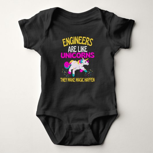 Engineer Unicorn , Magical Unicorn Engineering Romper (Voorkant)