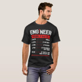 Engineer Uourly Rate Engineering Mechanical T-shirt (Voorkant volledig)