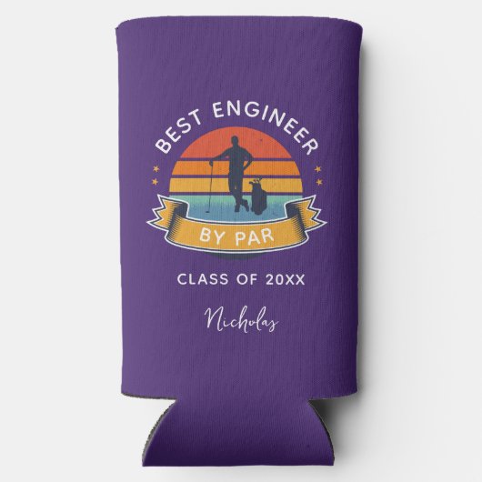 Engineering Afstuderen 2025 Golf Lover Retro Paars (Achterkant)