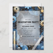 Engineering Afstuderen Gears Blauwdruk Foto Kaart (Voorkant)