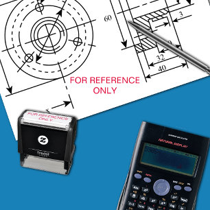 Engineering "ALLEEN TER REFERENTIE" Tekening Zelfinktende Stempel