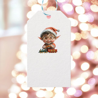 Engineering Baby Kerst Elf Witte Gift Labels Cadeaulabel
