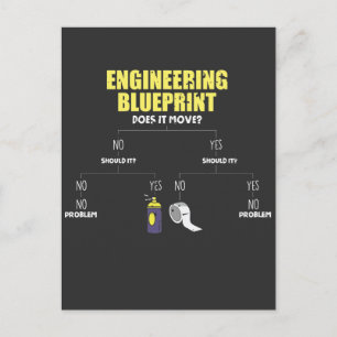 Engineering Blueprint Duct Tape Engineers Briefkaart