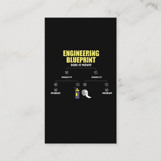 Engineering Blueprint Duct Tape Engineers Visitekaartje (Voorkant)