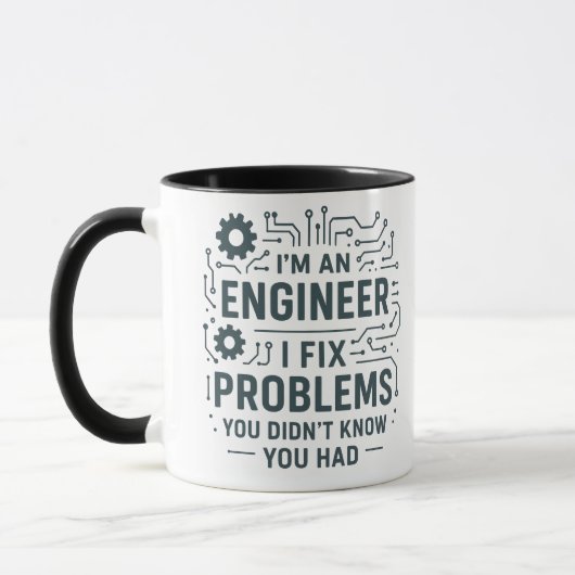 "Engineering Blueprint Mug - Conception géométriqu (Gauche)