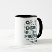 "Engineering Blueprint Mug - Conception géométriqu (Devant droit)