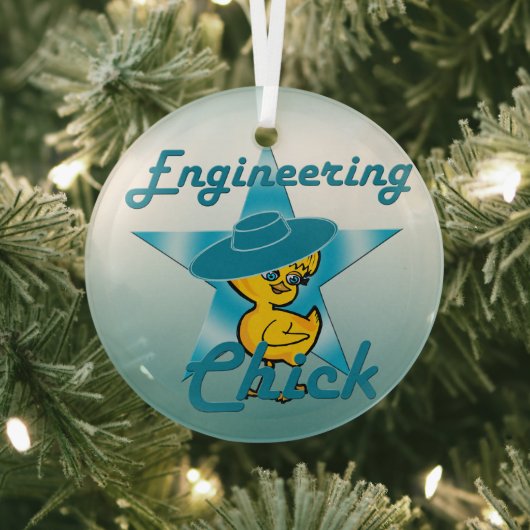 Engineering Chick #7 Glas Ornament (Insitu)
