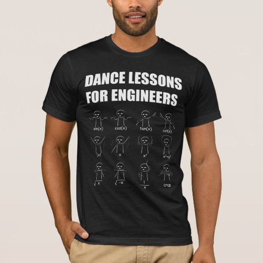 Engineering Dance Lessons Funny Mathematician Gift T-shirt (Voorkant)