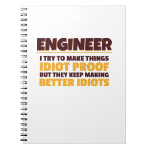 Engineering Engineer probeert dingen dioot bewijs Notitieboek