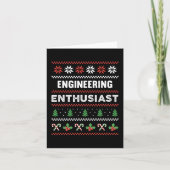 Engineering Enthusiast Ugly kerstSweater Gift Kaart (Voorkant)