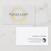 Engineering Faux gouden cirkels Visitekaartje (Voorkant / Achterkant)