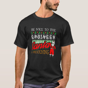 Engineering Humor Santa kijkt toe hoe aardig te zi T-shirt