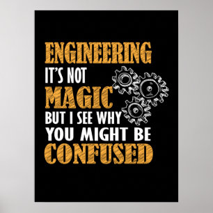 Engineering - ik zie waarom je in verwarring zou k poster